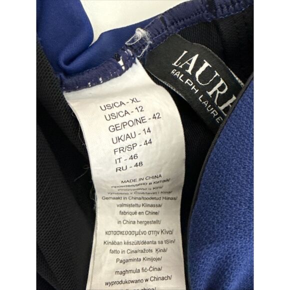 Lauren Ralph Lauren Swimsuit Size 12 Blue One Piece Black Label Underwire - Picture 9 of 10